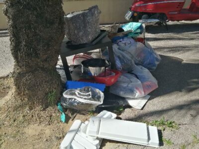Les déchets en centre ville.